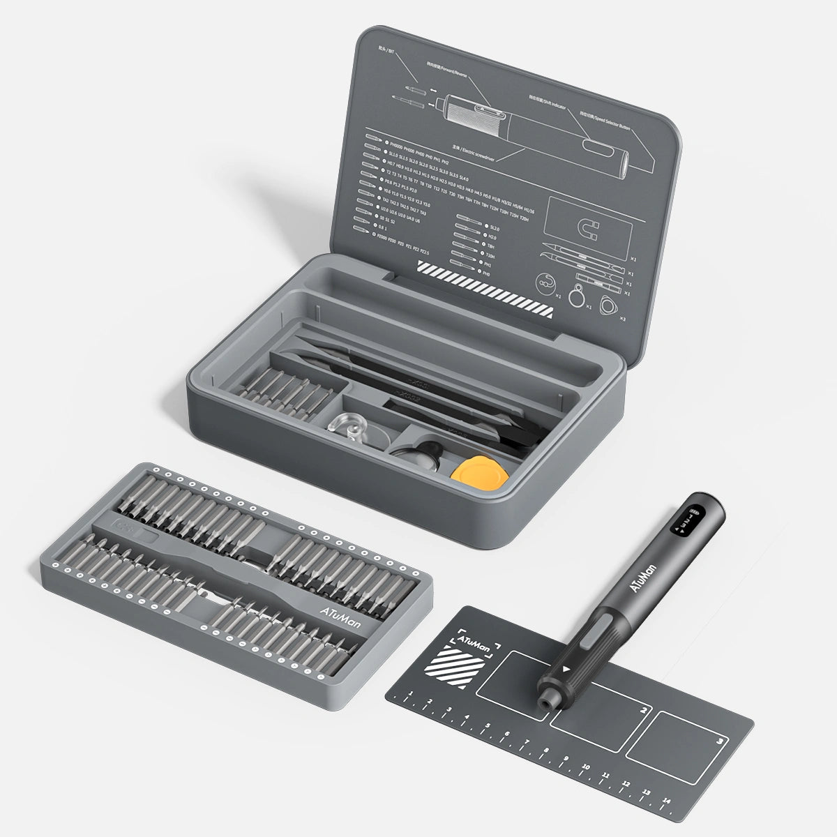 E3 Electric Precision Screwdriver Kit – Cordless Rechargeable Tool Set for DIY, Electronics & Home Repair