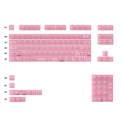 Keycaps Transparent PBT Keycaps
