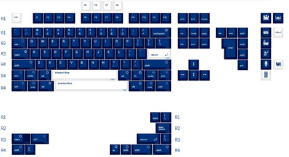 LeleLab Istanbul Blue Keycaps – 127-Key Cherry Profile ABS Keycap Set